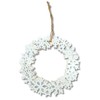Wooden LED Wreath Diameter 22 cm with Snowflakes and Stars