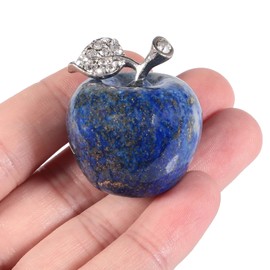 Lovionus89 Natural Lapis Lazuli Apple Statue, Healing Crystal Figurine Sculpture Home Ornament Wedding Decoration 3cm
