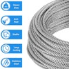 FOLUXING 100Ft Steel Cable, 1/4(6mm) 7x19 Strand Heavy Duty Wire