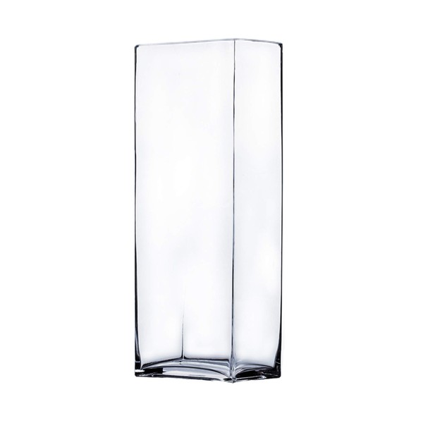 WGV Rectangle Block Vase, Length 6", Width 4", Height 12",