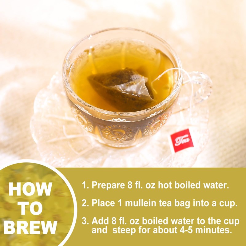 Olvvla - Mullein Tea Bags For Lungs - 3g X