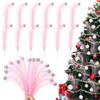 12 Pcs Curly Stems Picks 17 Inch with Red Ball