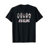 Analog Vacuum Tubes Retro Aesthetic Audio Design T-Shirt