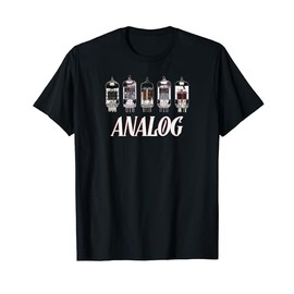 Analog Vacuum Tubes Retro Aesthetic Audio Design T-Shirt
