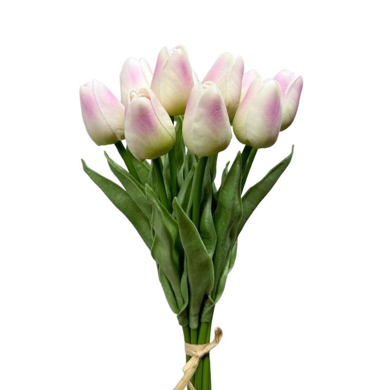Real Touch Artificial Tulip Stems - Bundle of 10 -