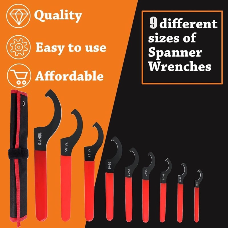 Adjustable Shock Coilover Wrench Set Universal Spanner Wrench for Coil