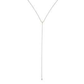 Honeycat Dainty Crystal Lariat Necklace in Gold, Rose Gold, or Silver | Minimalist, Delicate Jewelry (Gold)
