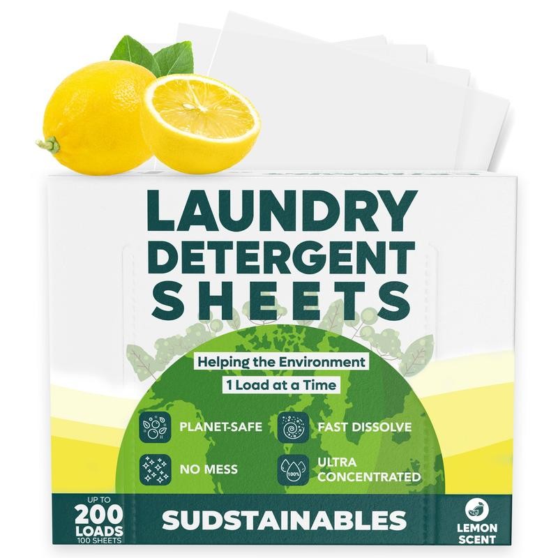 Laundry Detergent Sheets (100 sheets 200 loads) (30 sheets 60