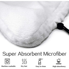 5PCS Steam Mop Microfiber Cloth Pad Washable Microfiber Mop Pads Cleaning Pads Washable Cleaning Pads Shark Steam Mop Pads for H2O Mop X5