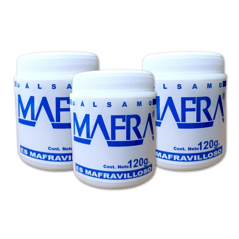 3 Bálsamo Mafra Crema 120gr, Refrescante, Relajante, Masaje, Piel, con