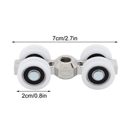 Sliding Door Roller, 4 Wheels Hanging Wheels Barn Door Hardware Rollers Slider Overhead Door Rollers Bearings for Furniture