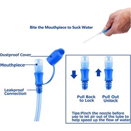 XZSUN Outdoor Hydration Bladder, 2L-2.5L-3L Water Bladder for Hiking Backpack Leak Proof Water Reservoir Storage Bag, Water Bag for Bicycling Hiking Camping (Dark Blue, 2L)