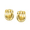 Fashion Rope Cable Knocker Love Knot Work Clip On Earrings