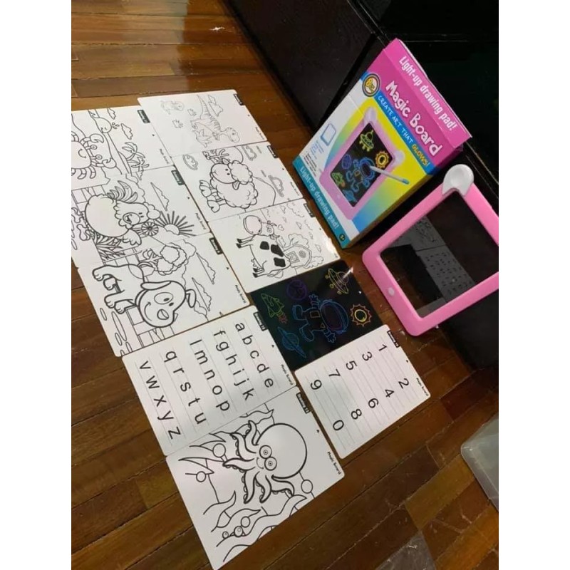 Magic Board Pizarron Mágico Dibujo Con Luz Led Para Niños