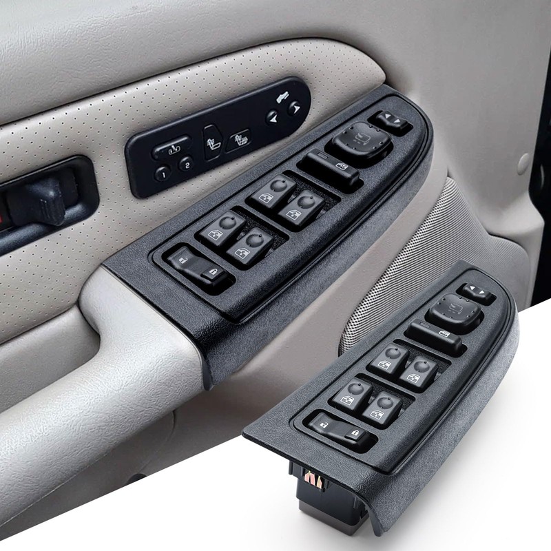 KUTTOLE Driver Power Window Switch & Bezel w/Folding Mirrors for