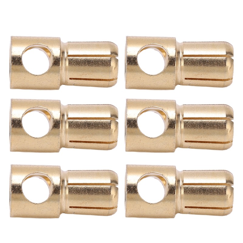 10 Pcs 6mm Banana Plug Gold Plated Male Connector Adapter