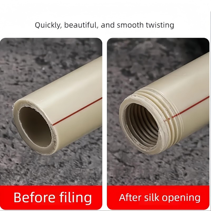 QinZiEn 2pc Pipe Threading Tool, Pipe Thread Cutting Tool,Integrated Internal