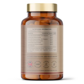 Mushroom Complex 6 |120 Capsules | 30% Polysaccharides | Maximum Strength | Shiitake, Reishi, Lions Mane, Maitake,Chaga, Cordyceps, | Zero Additives | 100% Vegan | UK Made