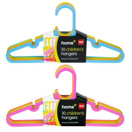 40 Pack x Children Coat Hangers for Clothes Kids Child Baby Multi Coloured Non-Slip Bulk Strong Plastic Hangers 29cm x 15cm