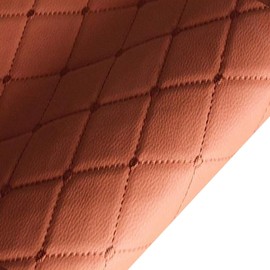 NIANTONG Faux Leather PVC Leather Upholstery Fabric Leather Concept Faux Leather Upholstery Fabric Quilted Laminated Sold by the Metre Furniture Decorative Fabric, Brown Furniture Textile Sold by the