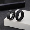 VNOX 2PCS Mens Wedding Band Set Silicone Tungsten Rings for