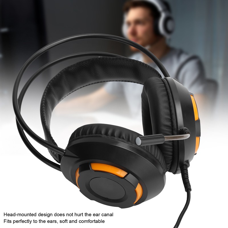 AJAZZ Wired Headset Over Ear Noise Canceling Gaming Headphones with