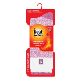 HEAT HOLDERS - Ladies Thermal Socks for Winter | Outdoor & Indoor Socks | Cuddly & Fluffy | Gifts for Women (4-8 UK, Snowdrop Pink)
