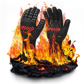 SSPGOOD High Quality BBQ Grill Gloves Oven Gloves Heat Resistant up to 800 °C