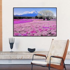 LEADINTOP Diamond Art, Square Bead Set, Mt. Fuji and Flowers, 15.7 x 11.8 inches (40 x 30 cm), Diamond Painting, Full Paste Type, Square Art, Mosaic Art, Diamond Embroidery, Bead Art, Handmade,