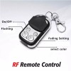 NBWDY Wireless 4-Key RF Remote RGB LED Controller for Car