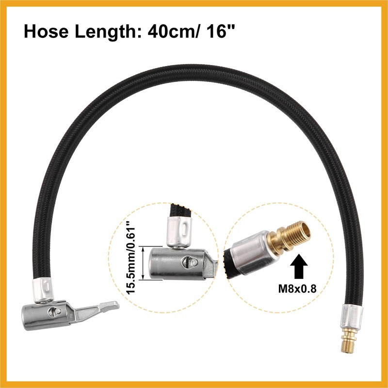 Partuto 40cm 16" Tire Valve Stem Extension Inflator Extender Hose