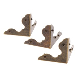 12pcs Three Sides Corner Protector Metal Bracket Protector Retro Style Decoration DIY Luggage Corner Protection 33*33*33mm