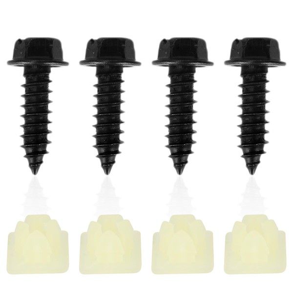 lasuroa License Plate Screw Kit, Include 4pcs Nylon Screw Retainers