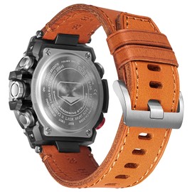 Replacement Leather Watch Strap Suitable for Casio GST-W100G / GST-W300G / GST-400G / GST-W300 / GST-W330 / GST-B100 Men's Bracelet Watch Band