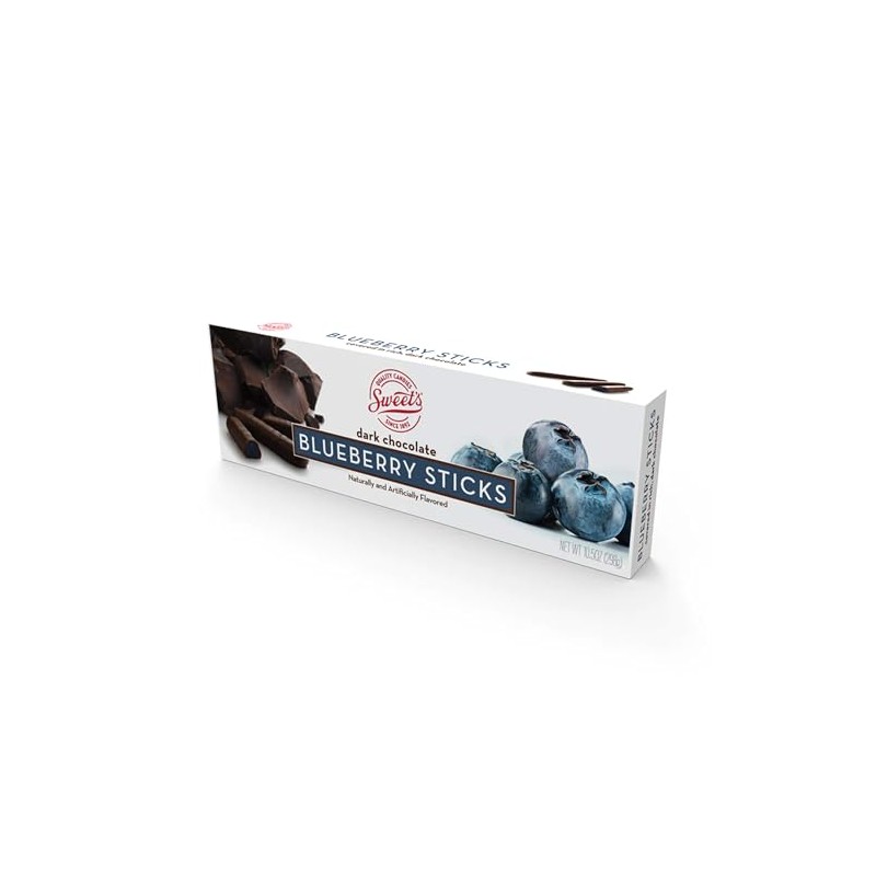 Sweet Candy Dark Chocolate Blueberry Sticks - 10.5 Ounce Box