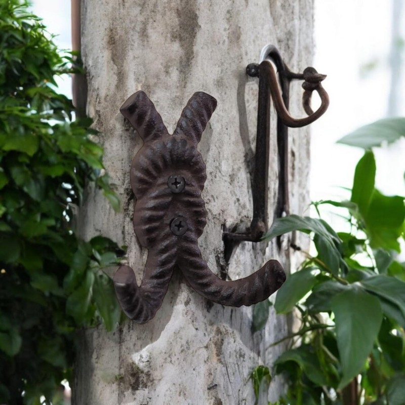 FTWDesign Cross knot wall hook, maritime decoration, cast iron