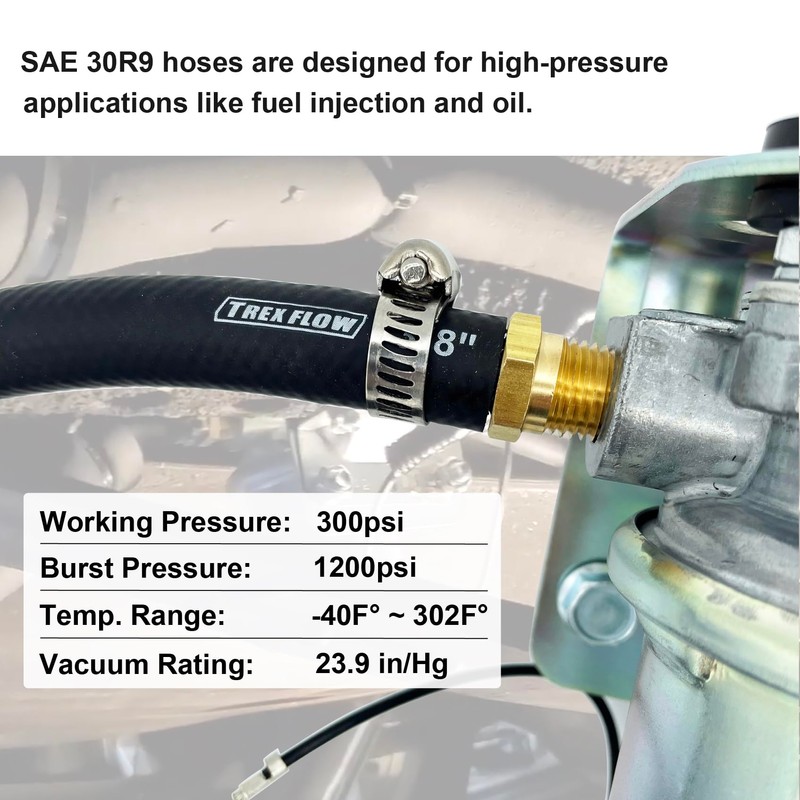 SAE 30R9 Fuel Hose Line 5/16 Fuel injection hose 5FT