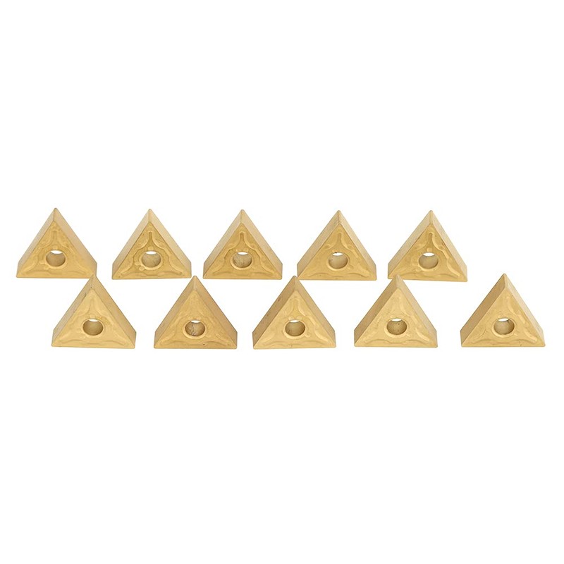 YWBL-WH Inserti CNC Triangolari, 10 Pezzi, Carburo Integrale, per Tornitura