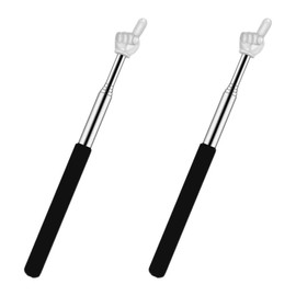 BIRLOZA 2 Pieces Pointer Stick Extendable Retractable Classroom Telescopic Teacher Pointer Finger Pointer Stick Stainless Steel Children Extendable Pointer Stick for Classroom Personal Interaction