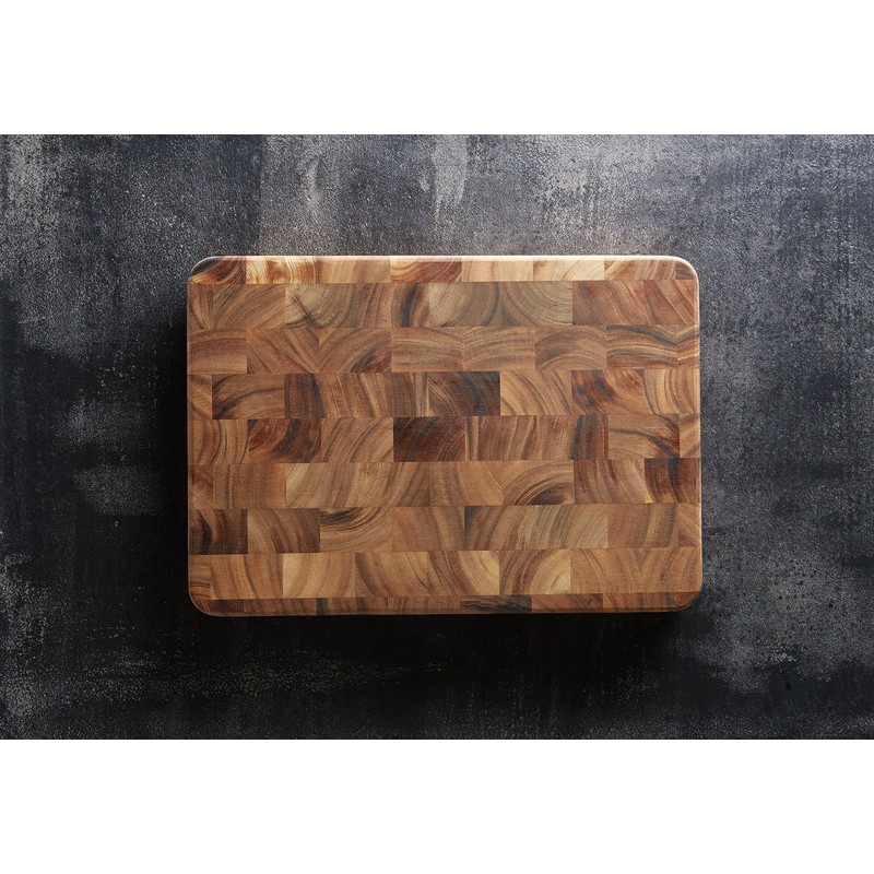 Ironwood Gourmet Large End Grain Prep Station Acacia Wood Cutting