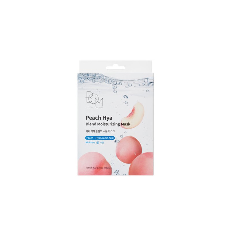 BOM Peach Hia Blend Moisture Mask (10 sheets) / 비오엠