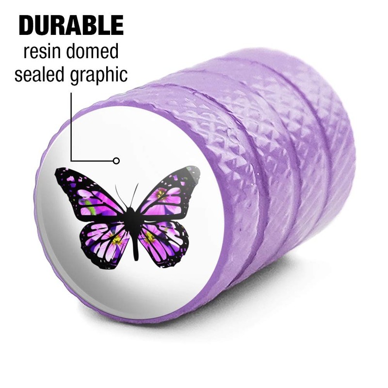 GRAPHICS & MORE Butterfly with Flowers Tire Rim Wheel Aluminum