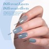 Born Pretty Jelly Blue Gel Nail Polish Set Sheer Transparent