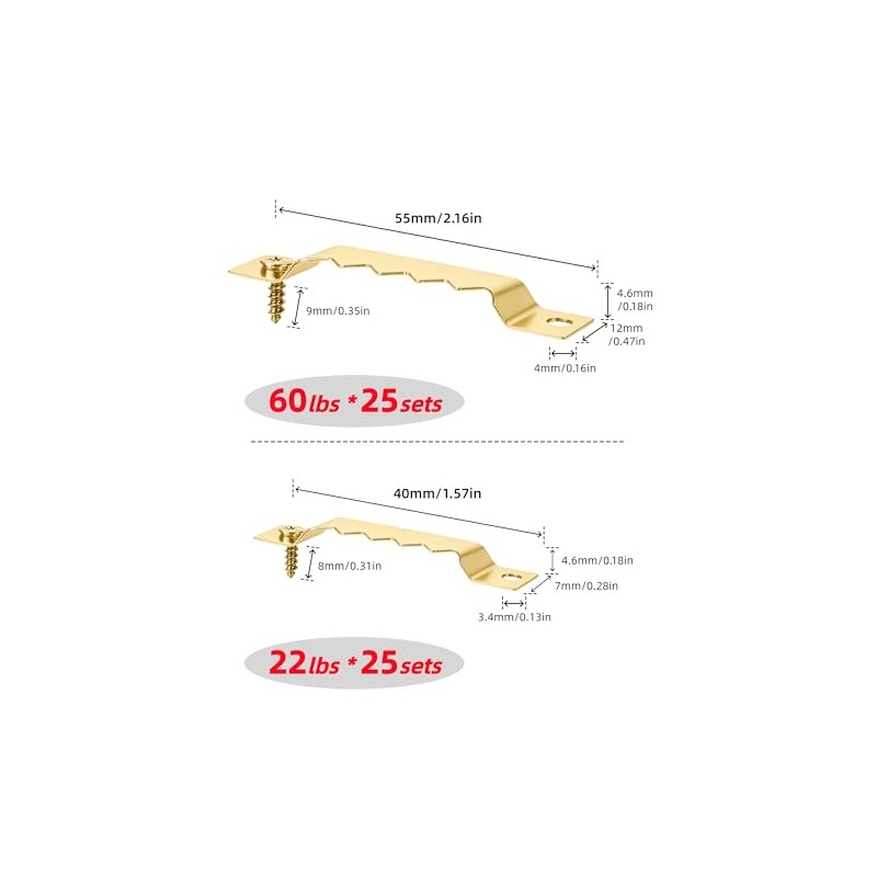 Kit de 251 piezas para colgar cuadros, hardware resistente para