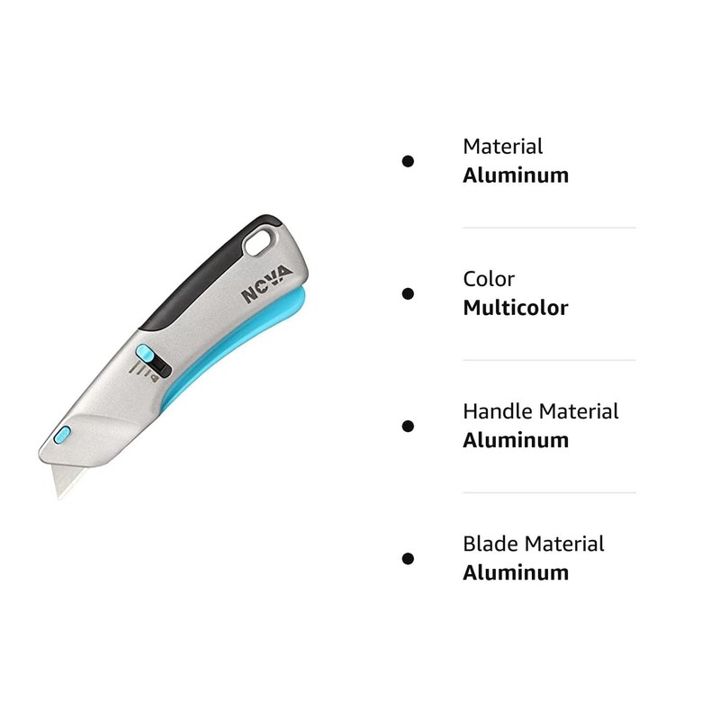 Nova Squeeze Trigger Utility Knife and Heavy Duty Box Cutter,