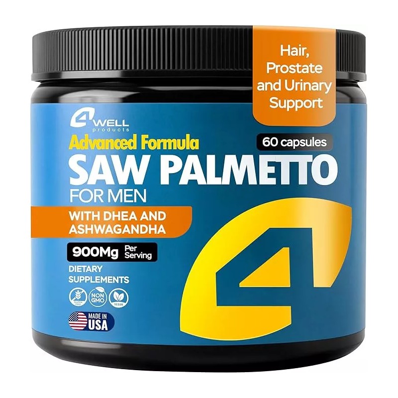 4Well Products Improved Complex Saw Palmetto for Men with DHEA
