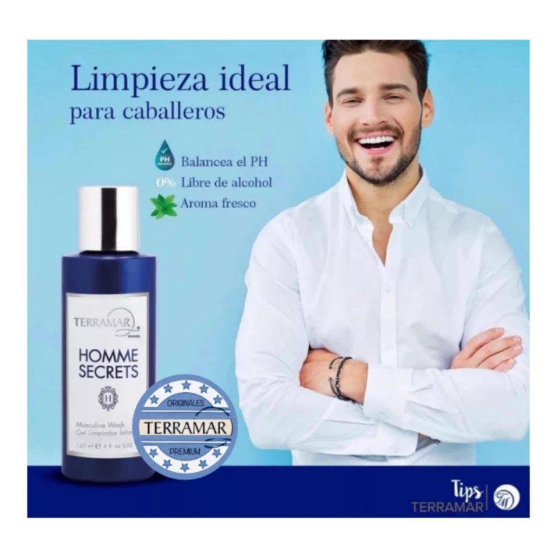 Terramar Shampoo Gel Íntimo Para Hombres Terramar Homme Secrets 120ml