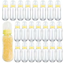 24 Pcs Baby Bottles and 200 Pcs Mini Pacifiers for Baby Shower Game 9.5 oz Bulk Milk Bottles for Boy Girl Gender Reveal Birthday Party Supplies Gift