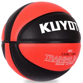 KUYOTQ 2.2lbs 29.5" Weighted Basketball Size 7 Composite Indoor Outdoor Heavy Trainer Basketball for Improving Ball Handling Dribbling Passing and Rebounding Skill (Deflated)