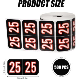 lasuroa 2025 File Folder Labels - 500pcs, 3/4x1-1/2 Inch, Colored, M, Black